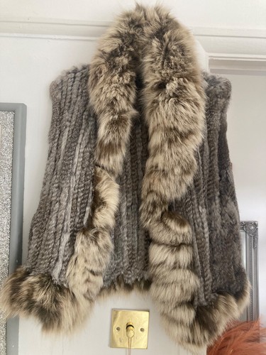 Genuine rabbit and fox - , fur