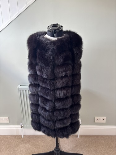 Black dyed blue - , fur
