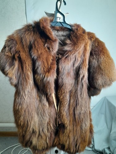 Real red fox fur - fox, vest