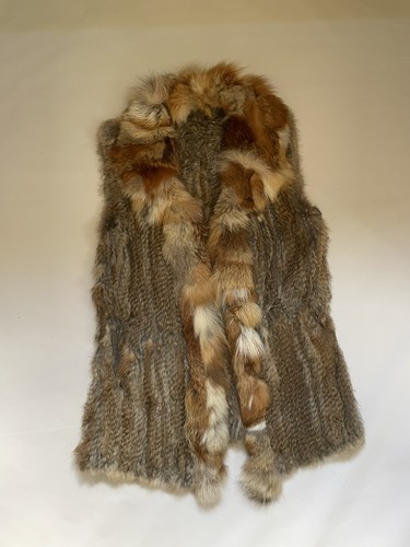 Real fox lapin gilet - , kanin