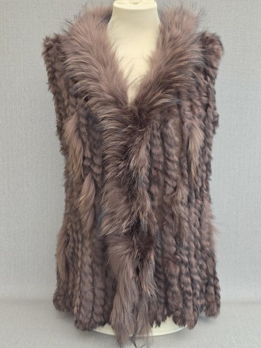 Jayley fox fur gilet dark - fur,