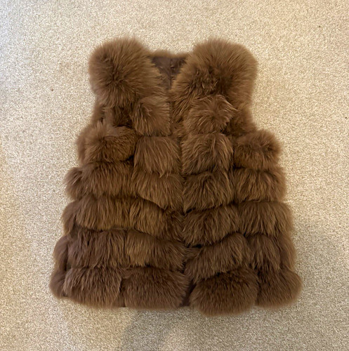 Women brown real fox - fox, fur