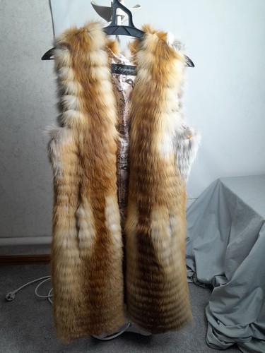 Real fox fur vest women - fur,
