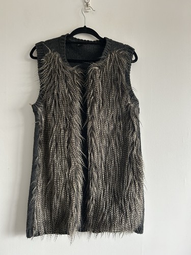 Grey knit - grey, fur