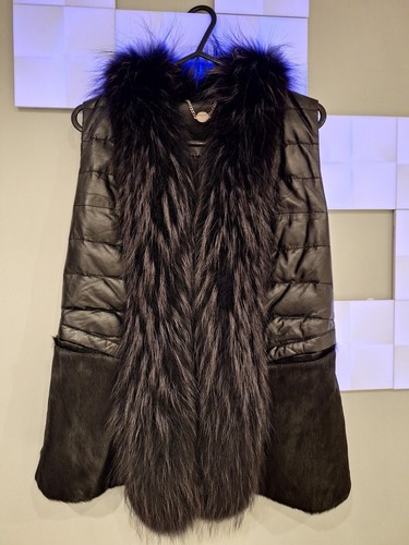Real silver fox fur with - ,