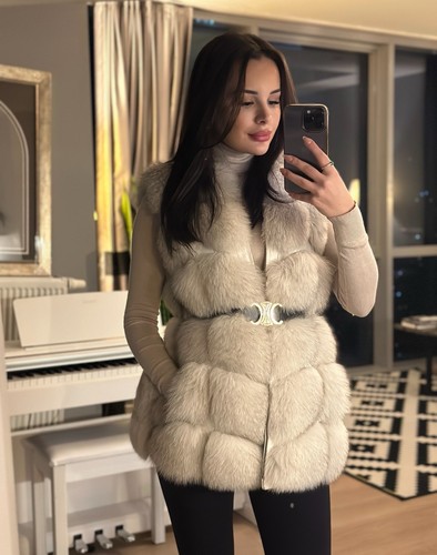 Woman fox fur - fox, gilet