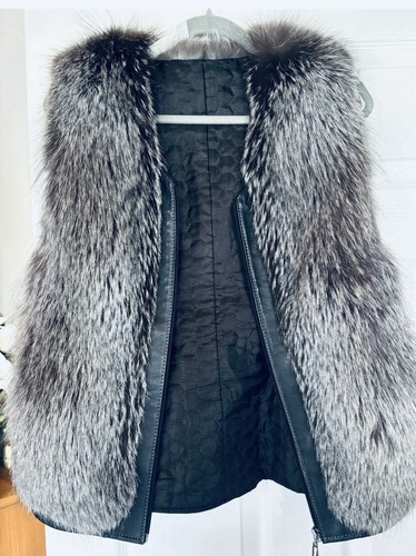 Grey natural fox fur - fox, &