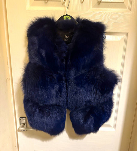 Women navy fox fur - fox,