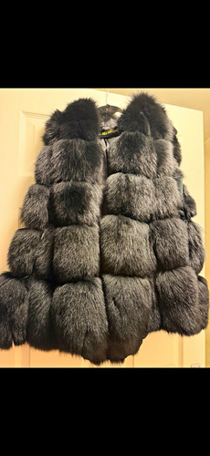Women black fox fur - fox, lined