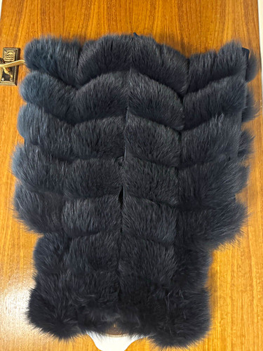 Women black fox fur - black,
